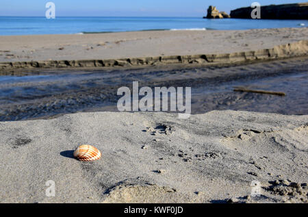 Spiaggia di torre dell' Orso vicino a Otranto nel Salento, regione Apuiia, Italia Foto Stock