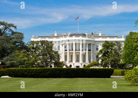 La Casa Bianca è la residenza ufficiale e il lavoro del presidente degli Stati Uniti. È situato a 1600 Pennsylvania Avenue a Washington Foto Stock