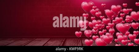 Lucenti cuori di San Valentino Foto Stock