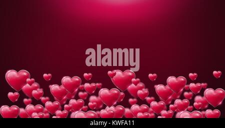 Lucenti cuori di San Valentino Foto Stock