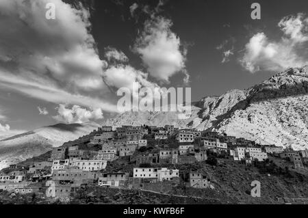 Vista di Aremd, Imili Valley, Marocchina Alto Atlante. Foto Stock