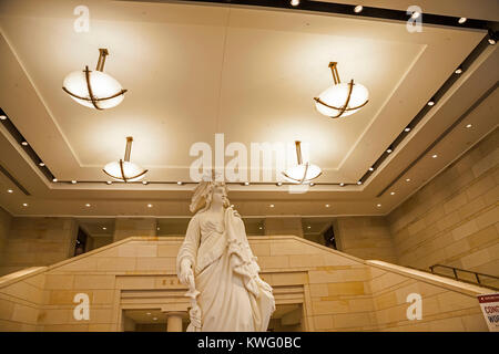 Statua della Libertà all'interno del Campidoglio US's visitor center; Washington DC, Stati Uniti d'America Foto Stock