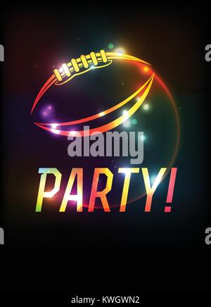 Un American Football party a tema sfondo modello di illustrazione. EPS vettoriali 10 disponibili. Illustrazione Vettoriale