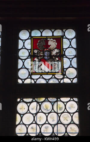 Europa/Francia/Alsace/Bas-Rhin/Strasburgo. La Maison Kammerzell. La Salle.// La Maison Kamerzell, ristorante. La sala da pranzo Foto Stock