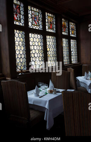 Europa/Francia/Alsace/Bas-Rhin/Strasburgo. La Maison Kammerzell. La Salle.// La Maison Kamerzell, ristorante. La sala da pranzo Foto Stock