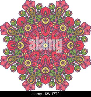 Vettore astratto rotondo cerchio. Mandala stile. Illustrazione Vettoriale