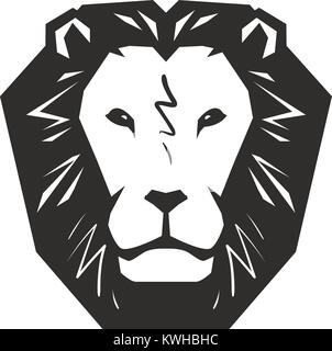 Il logo di Lion. Animali selvatici di simbolo o icona. Illustrazione Vettoriale Illustrazione Vettoriale