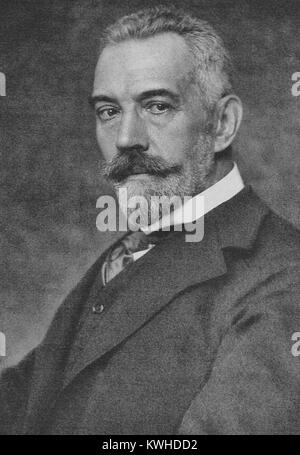 Theobald von Bethmann-Hollweg, Teobaldo Theodor Friedrich Alfred von Bethmann-Hollweg, uomo politico tedesco che era il Cancelliere dell'impero tedesco dal 1909 al 1917. Foto Stock