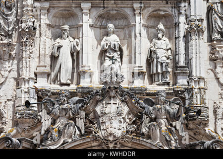 Il decor della Santa Cruz convento di Coimbra, in Portogallo Foto Stock