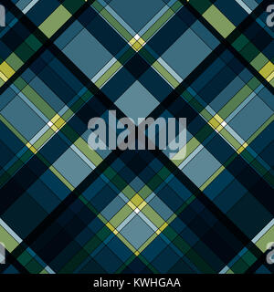 Crema blu controllato a strisce diagonali di sfondo del modello Foto Stock