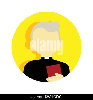 Vecchio religioso pastore persone illustrazione vettoriale Graphic Design Illustrazione Vettoriale