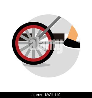 Bicicletta Equitazione Sport emblema illustrazione vettoriale Graphic Design Illustrazione Vettoriale