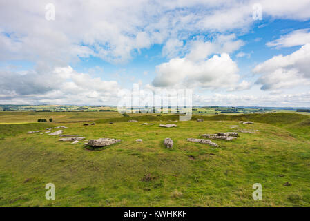 Arbor bassa stone circle, Derbyshire, England, Regno Unito Foto Stock