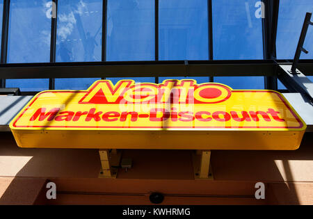 Sconto netto sul mercato shop, Netto Discountermarkt Foto Stock