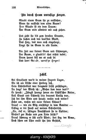 Justinus Kerner - Ausgewählte poetische Werke (Banda 2) - 108 Foto Stock