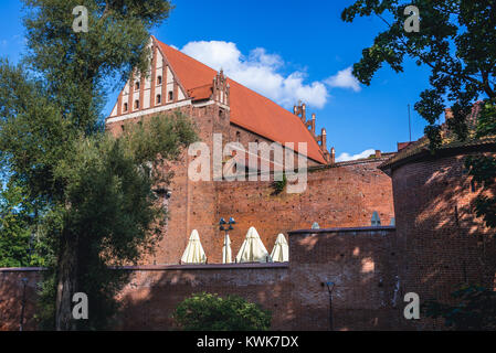 Xiv Castello dei Vescovi Warmian in Olsztyn nella città di Olsztyn in Warmian-Masurian voivodato di Polonia Foto Stock