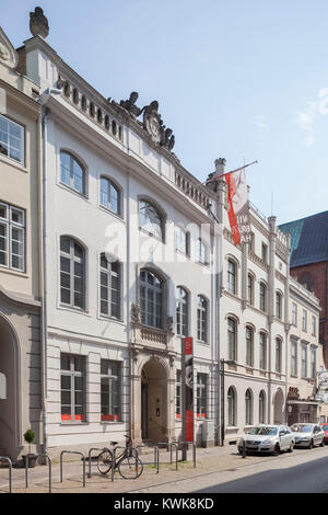 Museo Willy Brandt-Haus House , Lübeck, Schleswig-Holstein, Germania, Europa Foto Stock