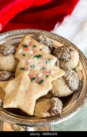 Piastra di biscotti fatti in casa per le vacanze la tabella, STATI UNITI D'AMERICA Foto Stock