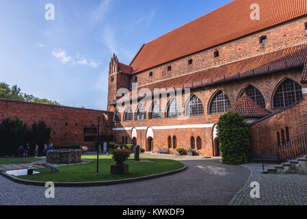 Xiv Castello dei Vescovi Warmian in Olsztyn nella città di Olsztyn in Warmian-Masurian voivodato di Polonia Foto Stock