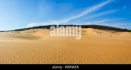 La bellezza del paesaggio deserto rosso dune di sabbia di Mui Ne in Vietnam sulla giornata di sole Foto Stock