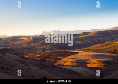 Golden Gate Highlands National Park panorama, Sud Africa. Paesaggio africano Foto Stock