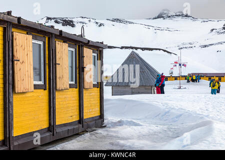 Arctowski; Polacco Stazione di ricerca; sull'isola King George; Antartide Foto Stock