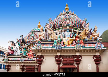 Il Tempio di Sri Mariamman Singapore è il più antico tempio indù Foto Stock