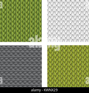 Durian senza giunture e animali modello in scala per la tessitura, disegno vettoriale Illustrazione Vettoriale