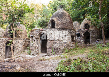 Maharishi Mahesh Yogi Ashram (Beatles Ashram) a Rishikesh, India settentrionale Foto Stock