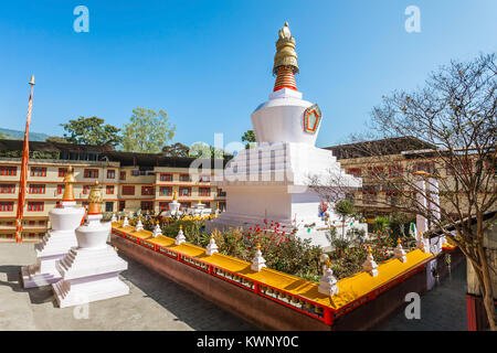 Fare Drul Chorten è uno stupa buddisti in Gangtok nello stato indiano del Sikkim Foto Stock