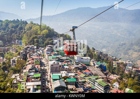 Gangtok funivia in Gangtok città nello stato indiano del Sikkim, India Foto Stock