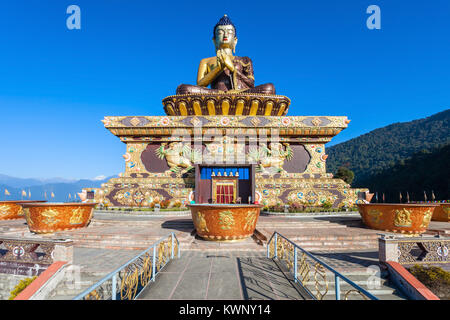 Il Buddha Park di Ravangla, noto anche come Tathagata Tsal, è situato nei pressi di Rabong nel sud il Sikkim district, il Sikkim, India Foto Stock