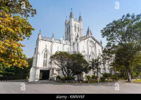 La Cattedrale di Saint Paul è una cattedrale anglicana in Kolkata, West Bengal, India. St Pauls Cathedral notare per la sua architettura gotica. Foto Stock