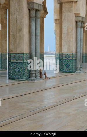 Moschea Hassan II, Casablanca, Casablanca-Settat, Marocco, Africa del Nord Foto Stock