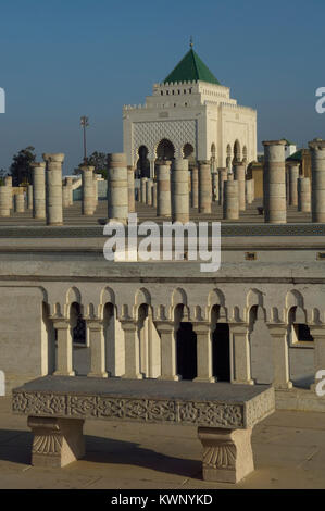 Mausoleo di Mohammed V, Rabat, Marocco, Africa del Nord Foto Stock