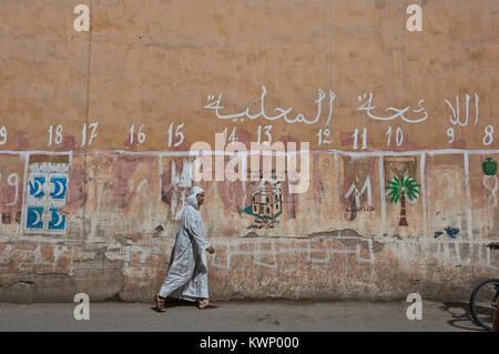 Mellah. Il vecchio quartiere ebraico di Marrakesh. Il Marocco, Africa del Nord Foto Stock