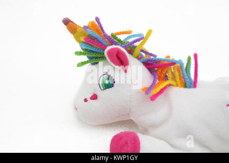 Lisa Frank Markie Unicorno bean bag il giocattolo di peluche Foto Stock