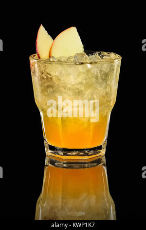 Apple e orange drink di ghiaccio Foto Stock