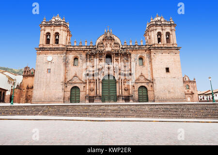 Cattedrale di Cusco noto anche come Basilica Cattedrale dell Assunzione della Vergine in Cusco, Perù Foto Stock