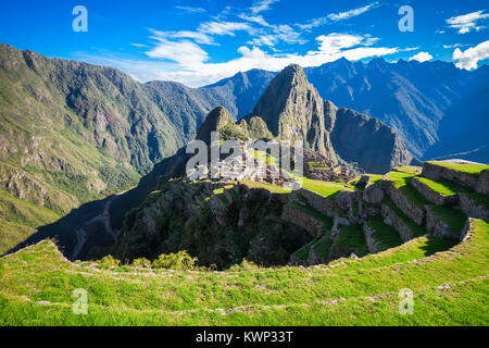 Machu Picchu città perduta di Inkas in Perù Foto Stock