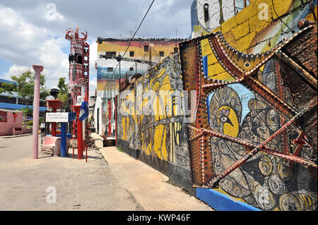 L'Avana, Cuba, 11 maggio 2009. Graffiti e pitture murali in Avana, Maggio 11th, 2009. Foto Stock