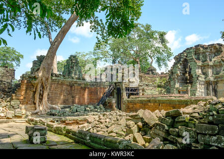 Preah Khan tempio del sole al mattino Foto Stock