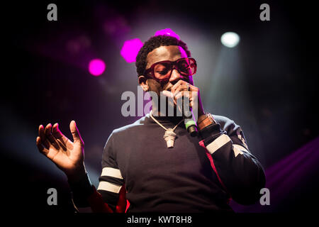 Il rapper americano e paroliere Gucci Mane esegue un concerto dal vivo durante il danese music festival Roskilde Festival 2017. Danimarca, 29/06 2017. Foto Stock