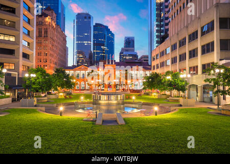 Brisbane. Cityscape immagine della Civic Square nel centro cittadino di Brisbane, Australia durante il sunrise. Foto Stock