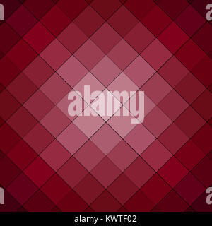 Rosso quadrato a strisce diagonali pattern di riga sullo sfondo Foto Stock