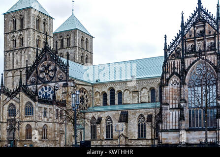 Cattedrale di Münster o San-Paulus-Dom (costruito ai primi del XIII secolo), Germania Foto Stock