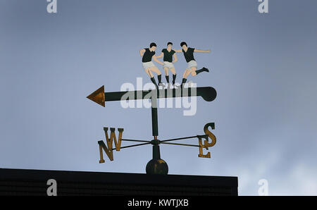 Il weathervane in Huish Park home di Yeovil Town Football Club. 01 Jan 2018 Foto Stock