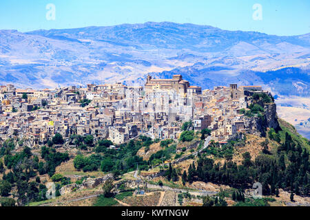 Calascibetta, Sicilia, Italia Foto Stock