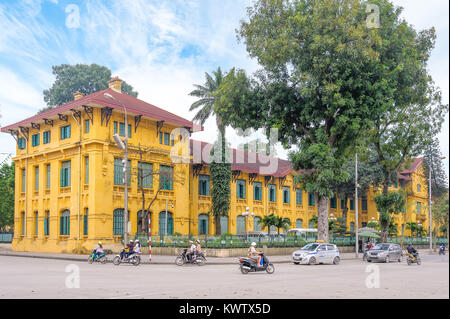 Hanoi città vicino il Mausoleo di Ho Chi Minh Foto Stock