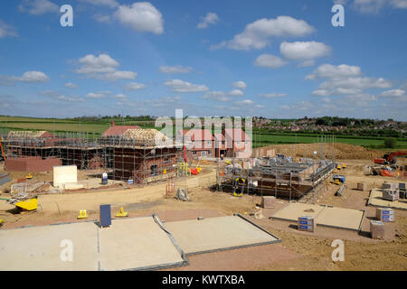 La costruzione di nuove abitazioni station wagon, Grantham, Lincolnshire, England, Regno Unito Foto Stock